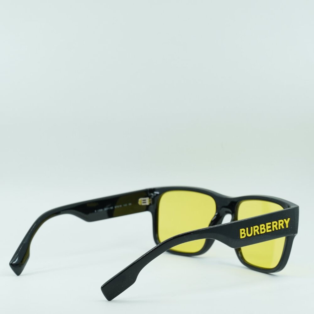 Burberry BE4358 300185 Square Sunglasses - Black/Yellow - Picture 11 of 11